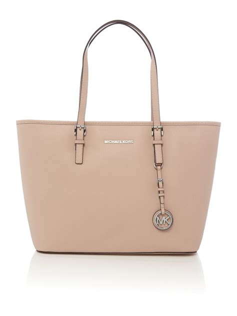 michael kors tote light pink|Michael Kors large pink tote.